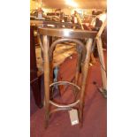 Three bentwood bar stools