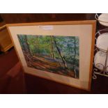 Tony Hannaford, a pair of large pastel l