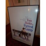 A framed 1994 film poster for Forrest Gu
