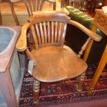 Desk chair - Victorian beech and elm