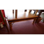 Coffee table - metal bound Eastern teak