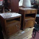 Two early 20th century French oak and ma