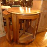 Circular nest of five tables - Mahogany