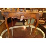 A Continental walnut occasional table, h