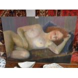 Georgina Hunt, an unframed oil on canvas