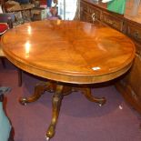 Dining table - Victorian figured walnut