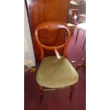 Dining chairs, three miscellaneous Victo