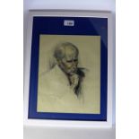 Ernest Aris, a pencil portrait of a man,
