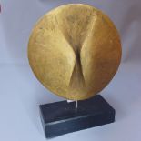 Manner of Takis (Panayiotis Vassilakis) Greek 20th century modernist bronze sculpture signed