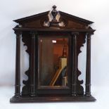 An overmantle mirror,