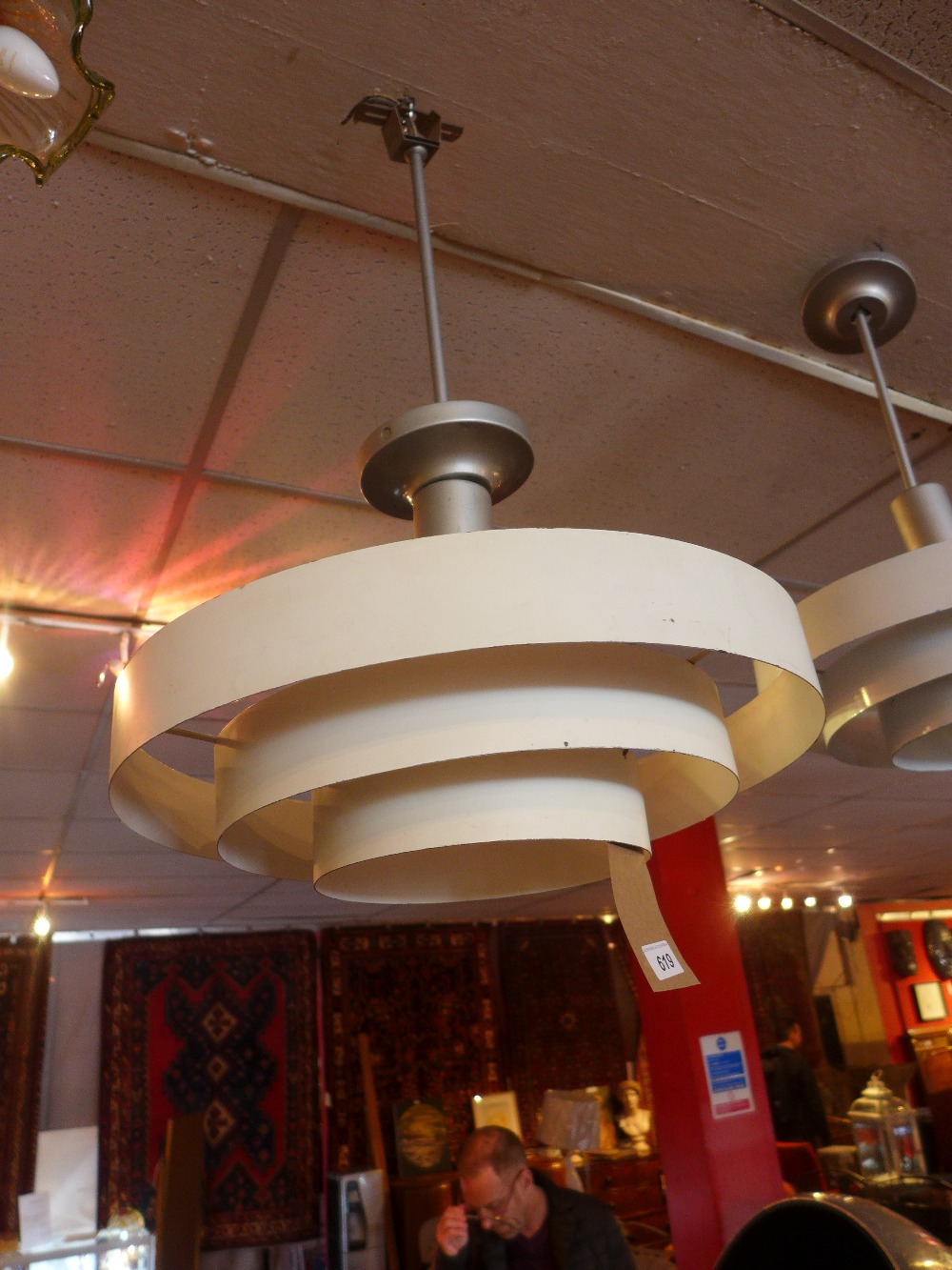 A vintage ceiling light,