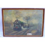 A fine railwayana painting, circa 1950,