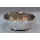 A silver plated Champagne Bath on four feet