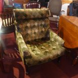 A 20th century mahogany framed armchair