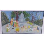 A 20th century unframed Indian gouache p