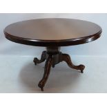 A Victorian rosewood breakfast table rai