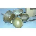 A collection of brassware pots and similar (qty)