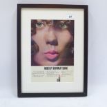 An original Vogue advert for Mary Quant lipstick, c 1967, framed and glazed,