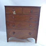 A Victorian mahogany chest of drawers,