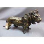 A 20th century bronze figure of a lion owned by the Booths Gin family and passed on to Clinton