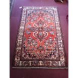 A north west Persian Lillihan rug 246 x 146cm central floral medallion with repeating floral motifs