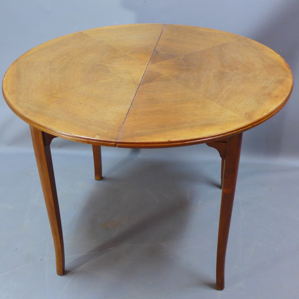 A 1930's walnut tea table with Strongbow Strongfold folding action H 78 x W 100 x D 52cm - Bild 2 aus 2