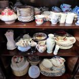 A large collection of 19th / 20th century porcelain to include, teapots, plates, vases, jugs etc.