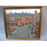 John Allin, an oil on canvas street scene, signed and dated '81,