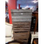 A collection of ten rustic crates H:31cm W:51cm D:41cm