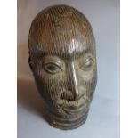 A 19th Century bronze Ifee tribal head.