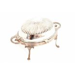 A Edwardian period silver plated breakfast dish and cover by the Alexis Clarke Company of London