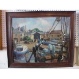 An oil on board depicting Leigh On Sea i