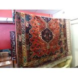 A south west Persian Afghan rug 242cm x