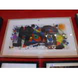 Joan Miro, a 1974 lithograph 'Miro Et Ar