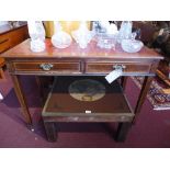 An Edwardian mahogany and satinwood inla