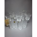 A set of sixteen French crystal drinking