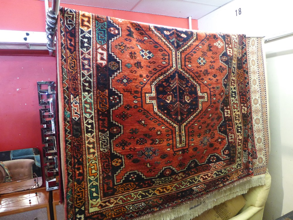 A south west Persian Afghan rug 242cm x 162cm,