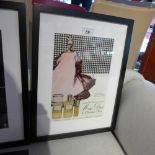 A framed print for Christian Dior perfume,