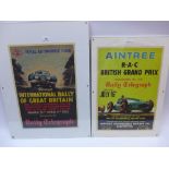 Two car racing posters from the Daily Telegraph.