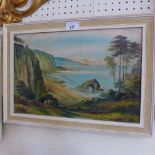 An oil on board coastal scene, signed Pryce.