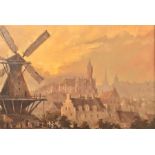 Gudrun Sibbons oil on canvas Dutch scene