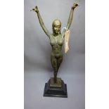 An Art Deco style bronze figure of a lad