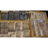 An extensive yet incomplete 800 grade silver cutlery set, to include knives, forks, spoons,