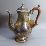 An early 20th Century Birmingham silver coffee pot,