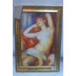 20th century oil on canvas, sleeping nude, initialed IZ lower right,