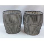 A pair of French zinc garden planters