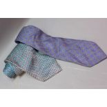 Two men's Christian Dior silk ties.