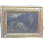Otto van Thoren, (Austrian 1828-1880), 'Buffel', oil on canvas, signed lower right,