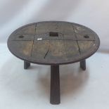 An 18th Century oak wheelwright table,