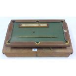 An early 20th Century Nuku miniatures billiards table in original box (missing balls)